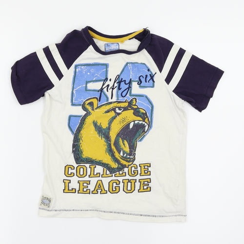 TU Boys White   Basic T-Shirt Size 6 Years