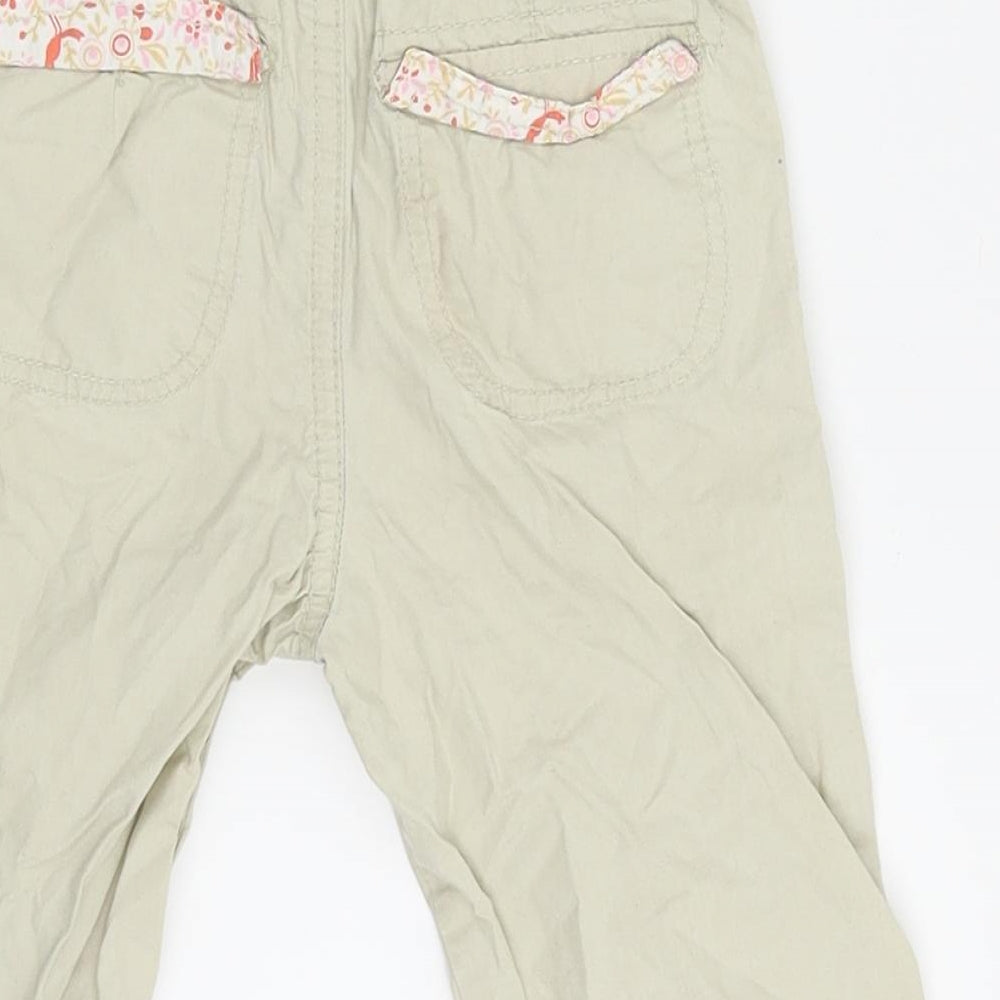 TU Girls Beige   Cargo Trousers Size 9-12 Months