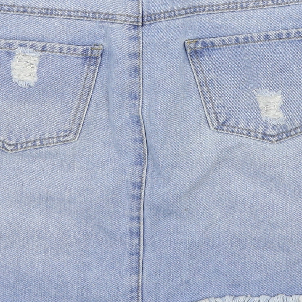 Denim & Co. Womens Blue   Mini Skort Size 12
