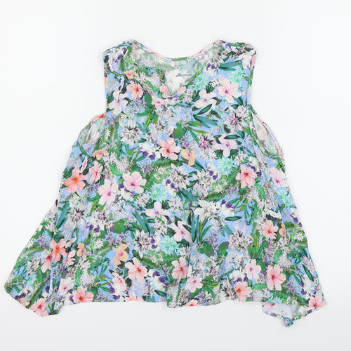 Zara Womens Multicoloured Floral  Basic Blouse Size 6