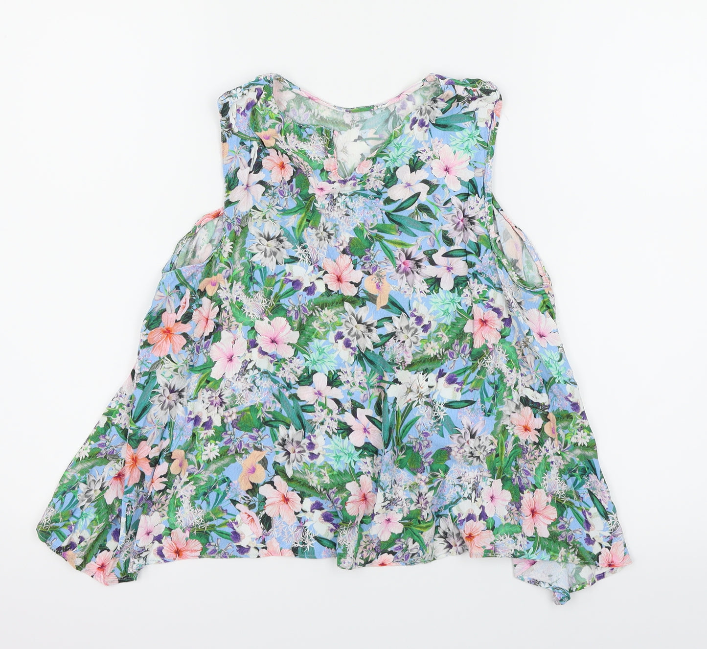 Zara Womens Multicoloured Floral  Basic Blouse Size 6