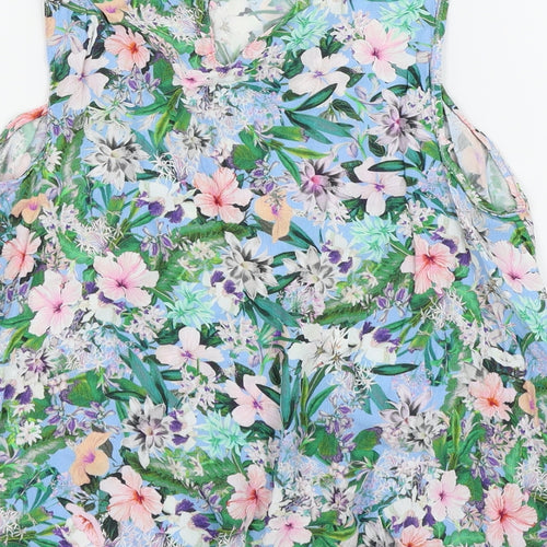 Zara Womens Multicoloured Floral  Basic Blouse Size 6