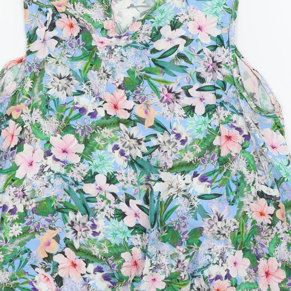 Zara Womens Multicoloured Floral  Basic Blouse Size 6