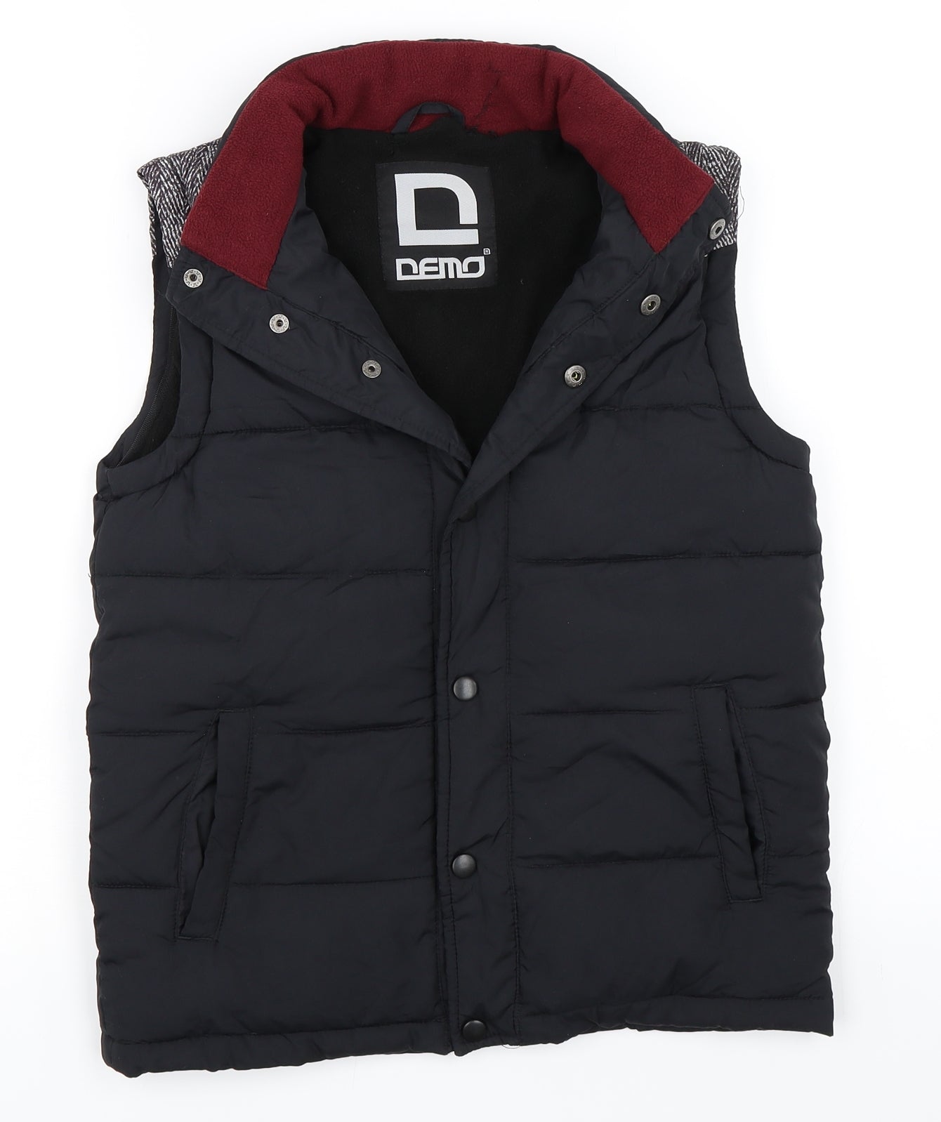 Demo Boys Black   Gilet Waistcoat Size 9-10 Years