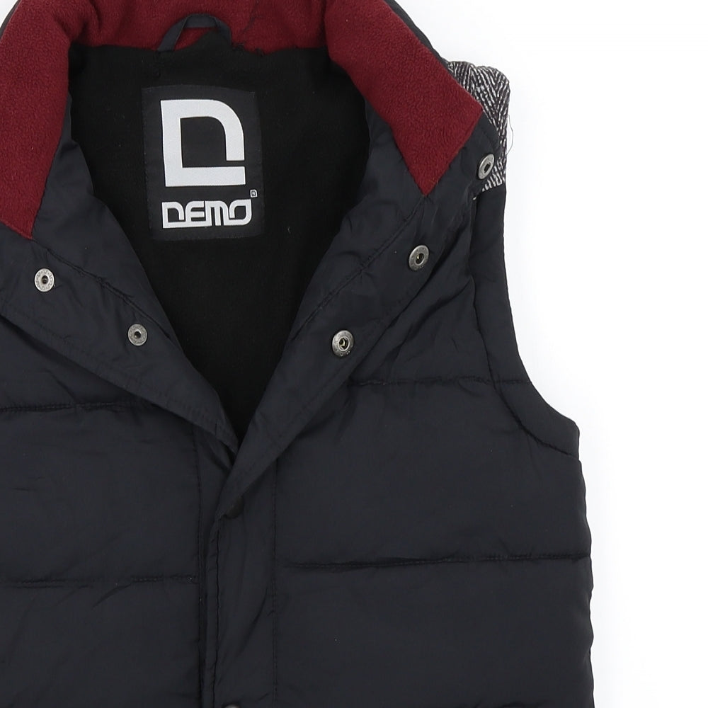 Demo Boys Black   Gilet Waistcoat Size 9-10 Years