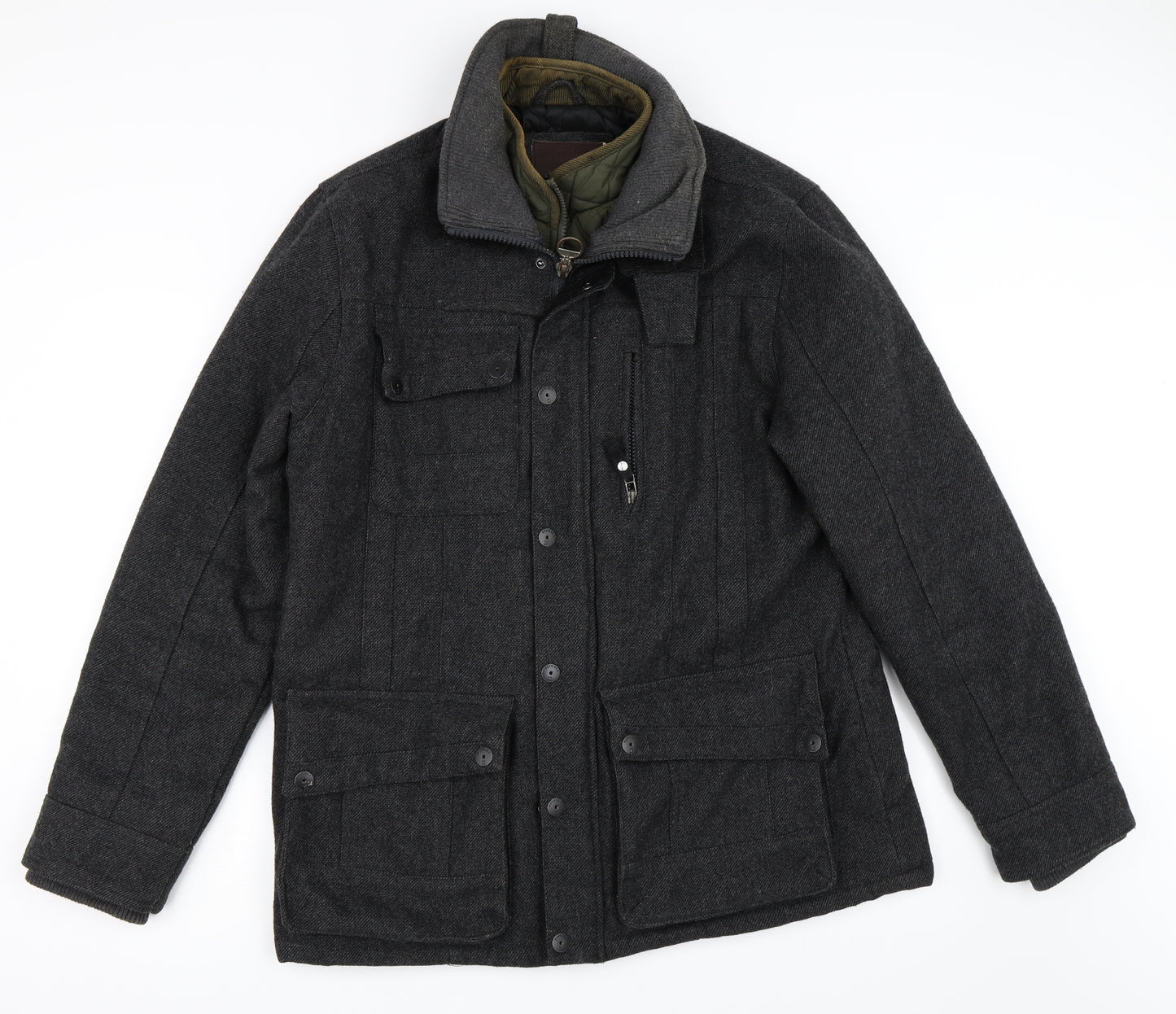 NEXT Mens Grey   Overcoat Coat Size L