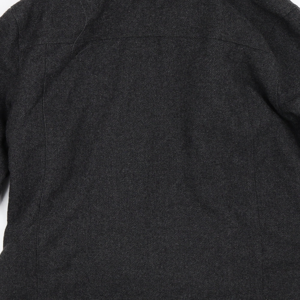 NEXT Mens Grey   Overcoat Coat Size L