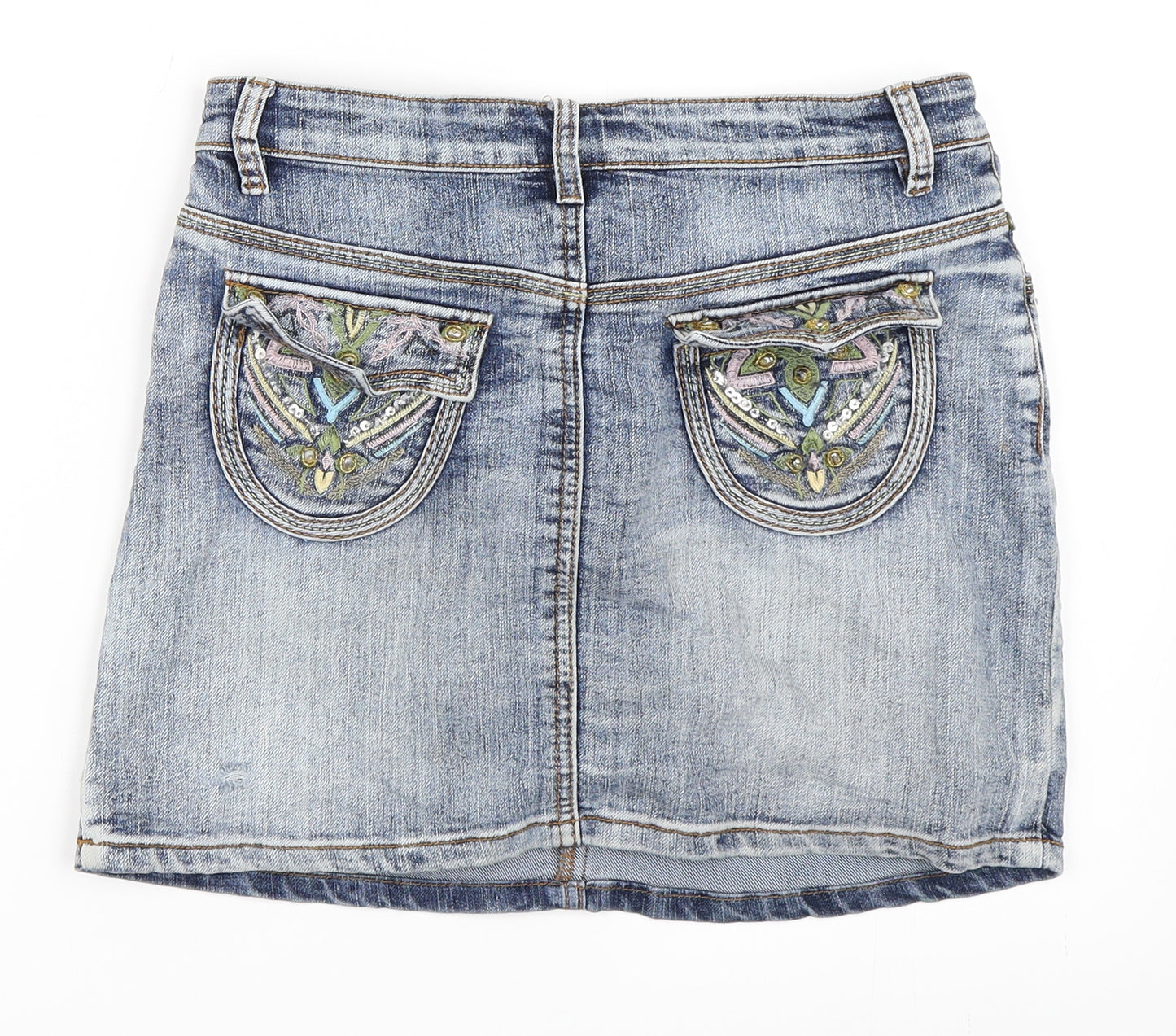 New Look Womens Blue  Denim Mini Skirt Size 10