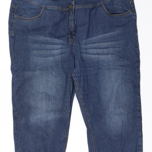 George Womens Blue  Denim Cropped Jeans Size 24 L22 in