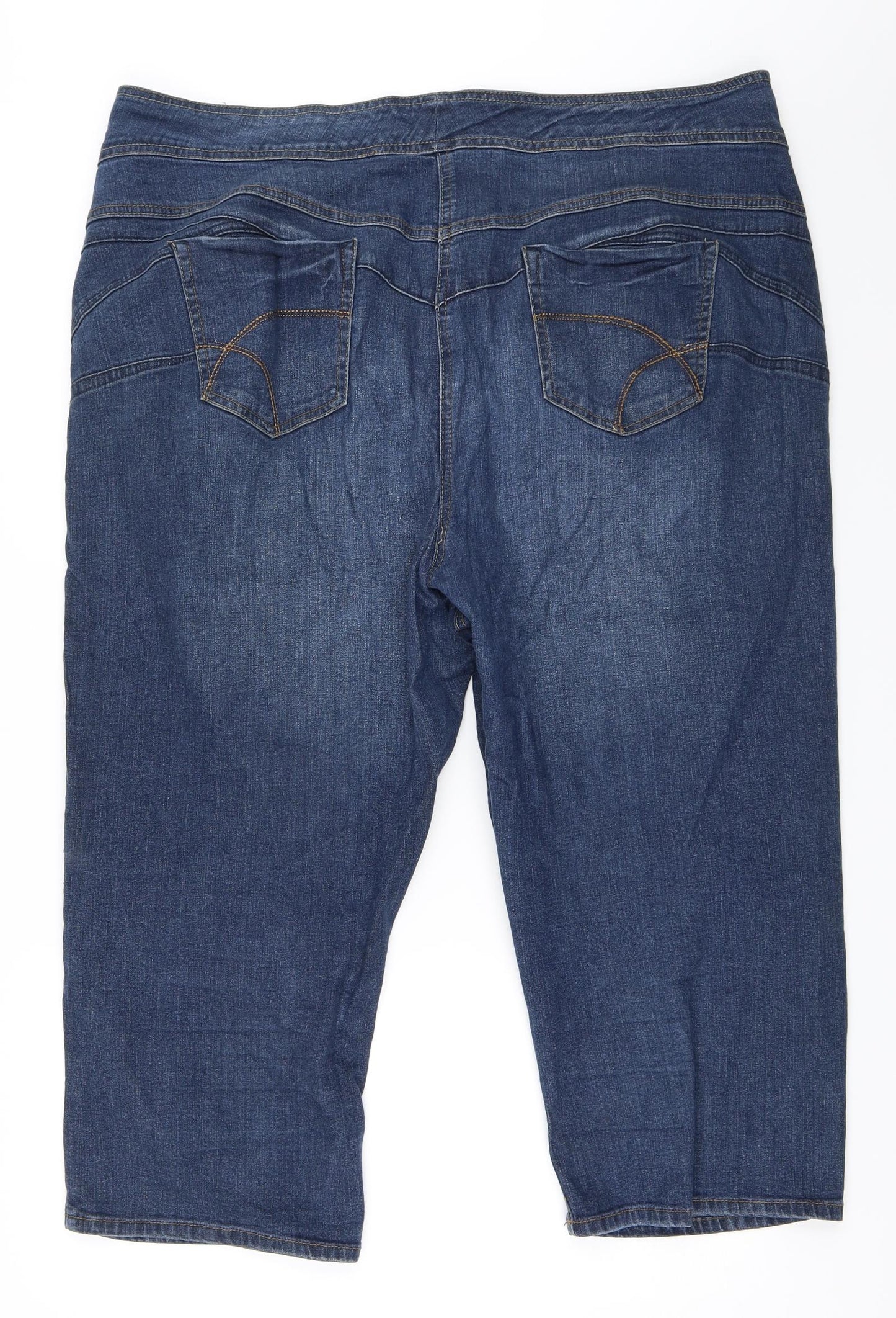 George Womens Blue  Denim Cropped Jeans Size 24 L22 in
