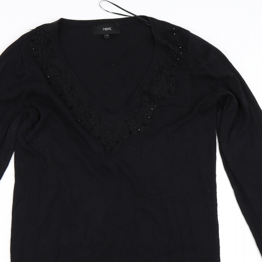 NEXT Womens Black   Tunic Jumper Size 12