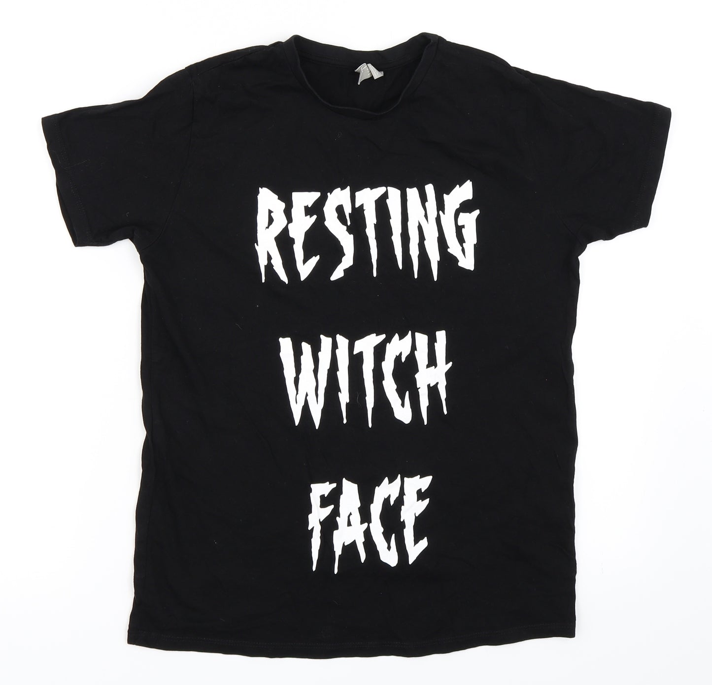 ASOS Womens Black   Basic T-Shirt Size 6  - halloween witch