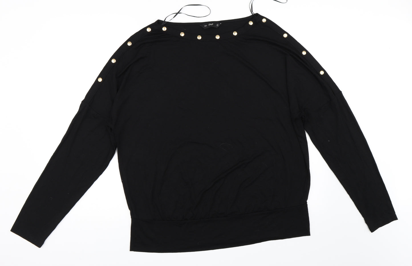 F&F Womens Black   Basic T-Shirt Size 20