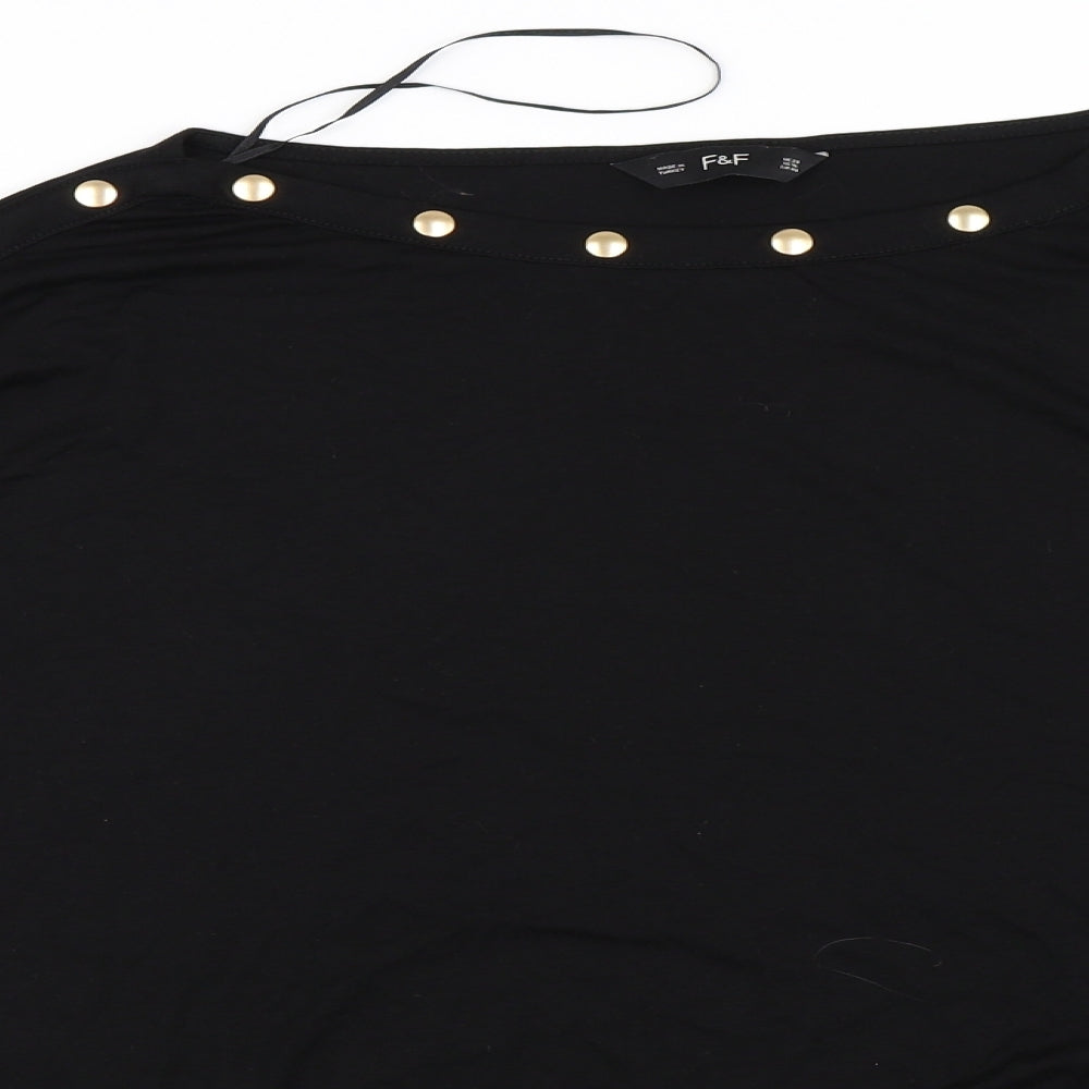 F&F Womens Black   Basic T-Shirt Size 20