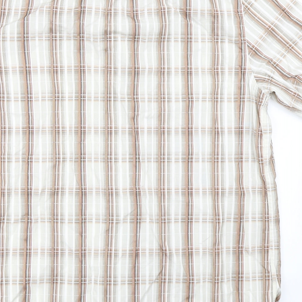 NEXT Mens Beige Check   Button-Up Size M