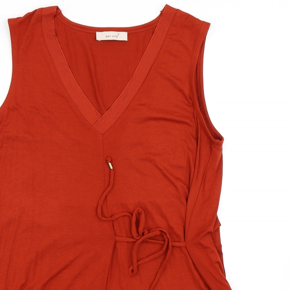 Per Una Womens Orange   Basic Tank Size 14
