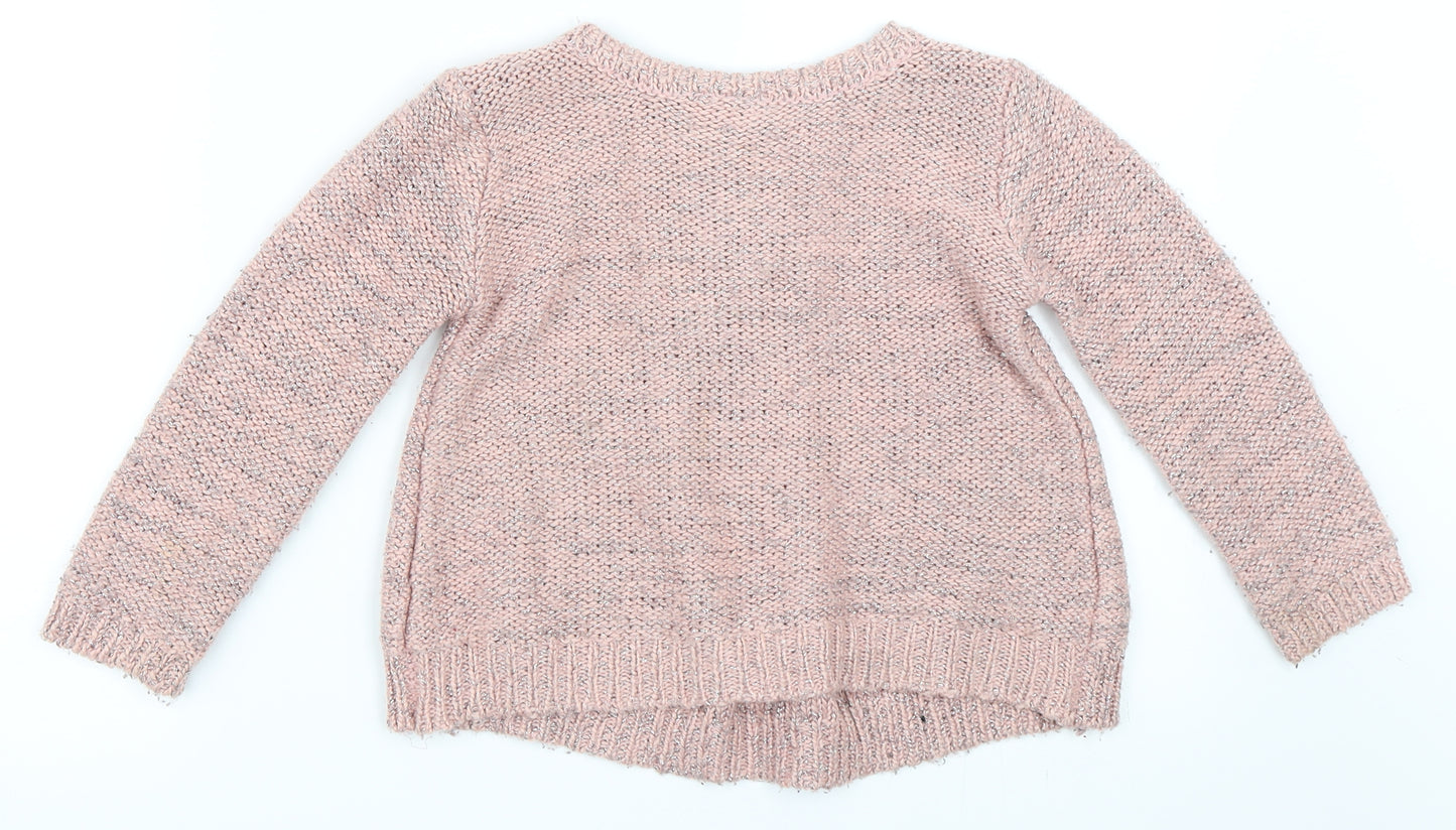 Primark Girls Pink   Pullover Jumper Size 7-8 Years