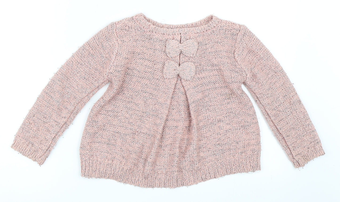 Primark Girls Pink   Pullover Jumper Size 7-8 Years