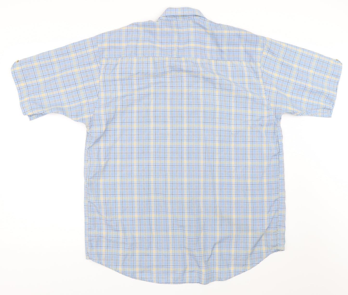 Preworn Mens Blue Check   Button-Up Size L