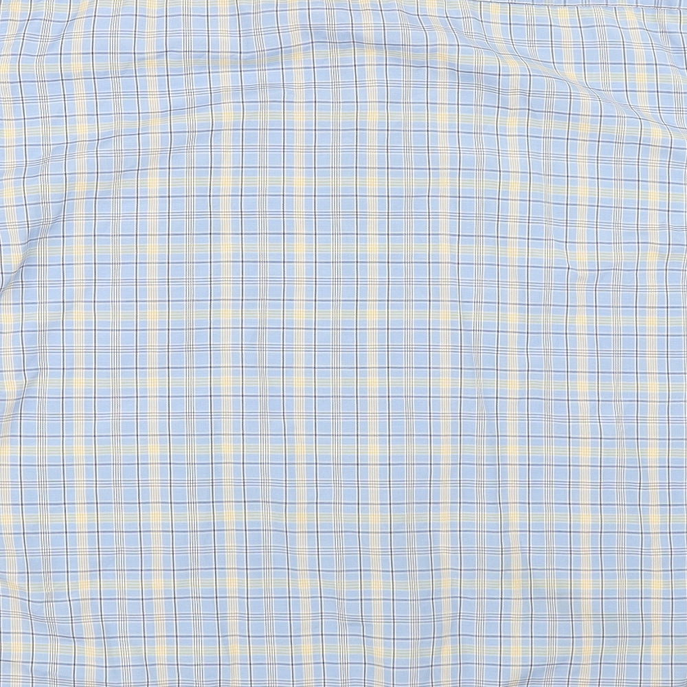 Preworn Mens Blue Check   Button-Up Size L