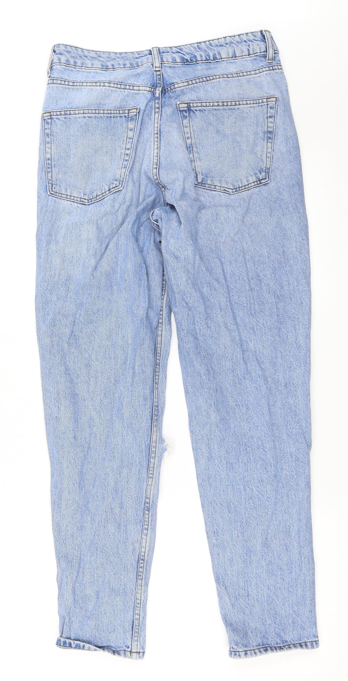 Topshop Womens Blue  Denim Mom Jeans Size 30 in L32 in