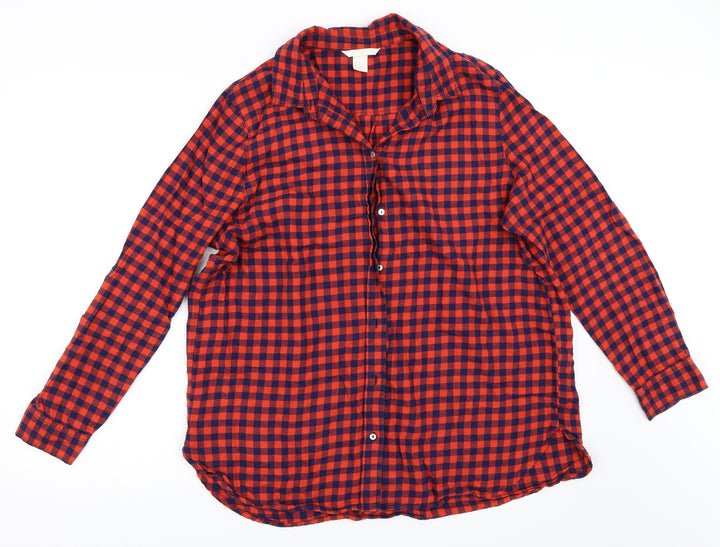 H&M Womens Red   Basic Button-Up Size 42