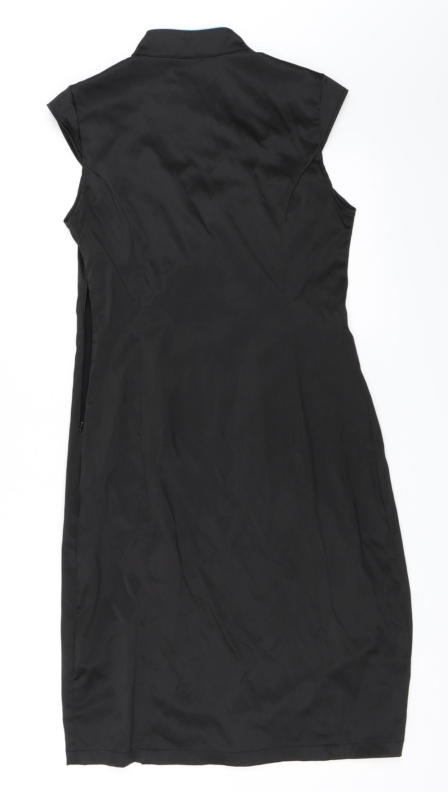Jane Norman Womens Black  Satin Shift  Size 14