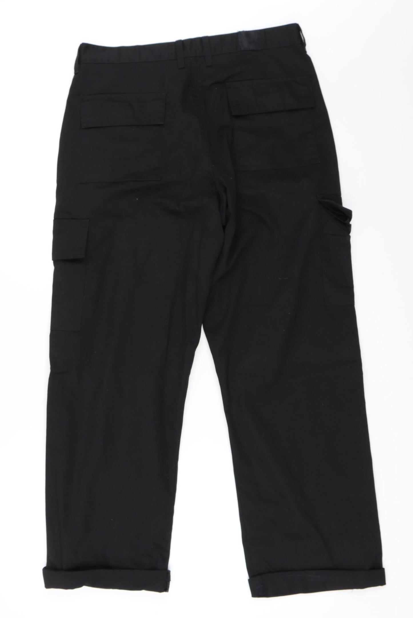 Uneek Mens Black   Cargo Trousers Size 32 in L29 in