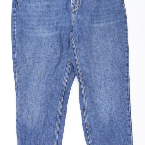 Topshop Womens Blue  Denim Mom Jeans Size 32 in L30 in