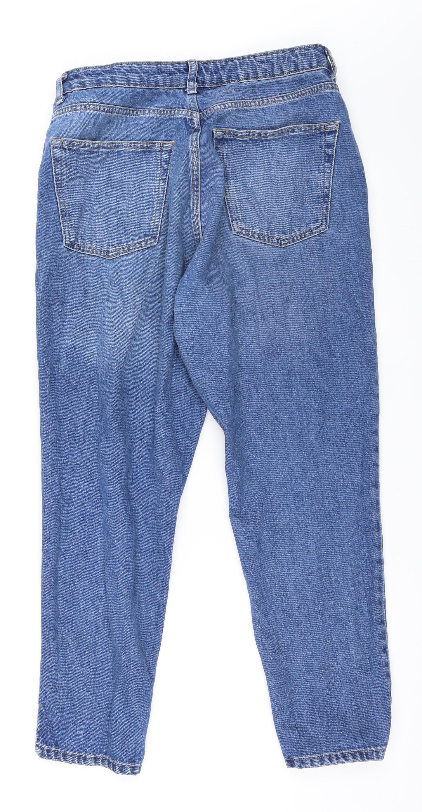 Topshop Womens Blue  Denim Mom Jeans Size 32 in L30 in