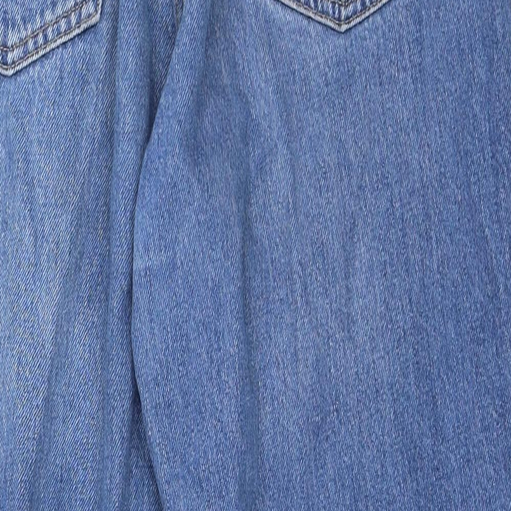 Topshop Womens Blue  Denim Mom Jeans Size 32 in L30 in