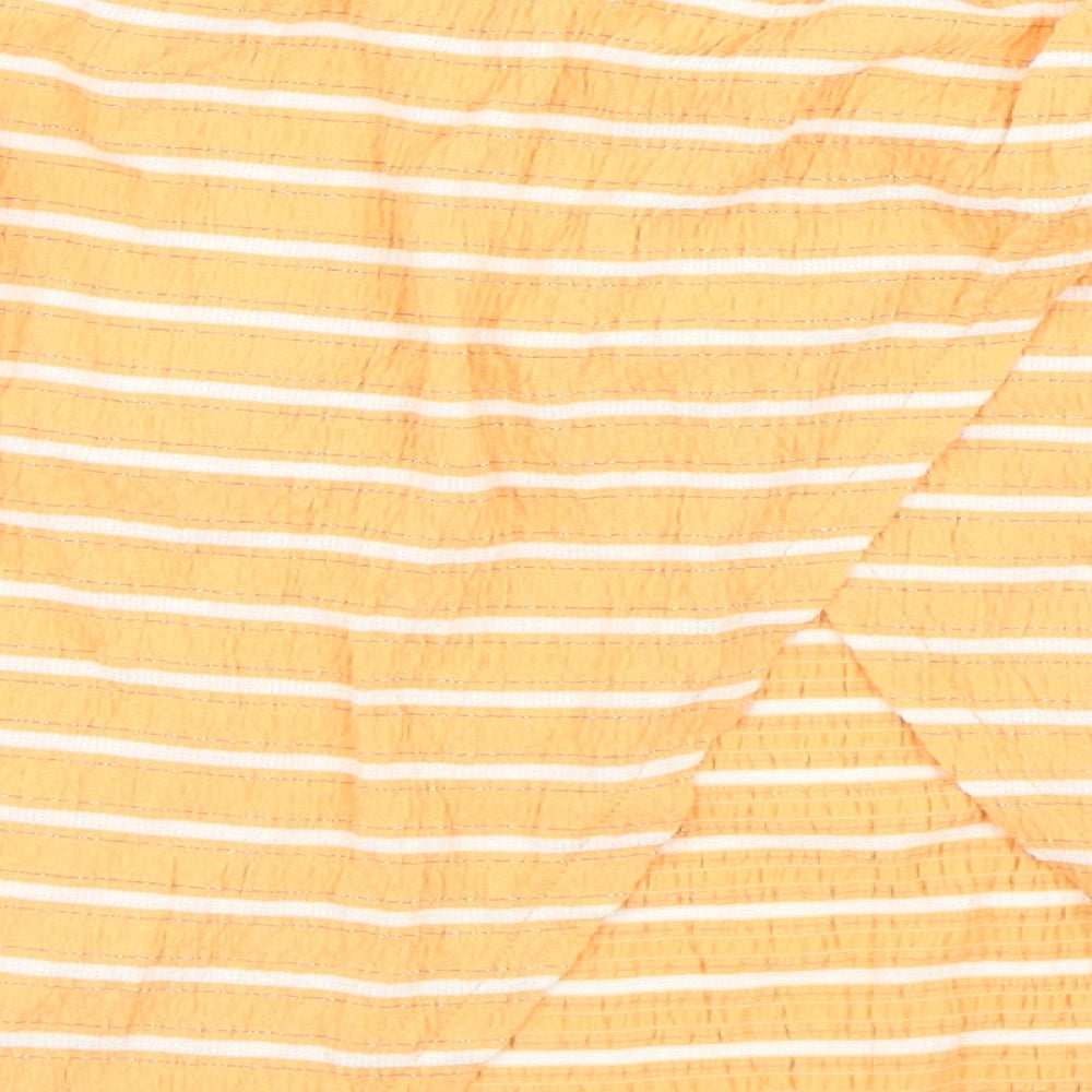 NEXT Womens Orange Striped  Basic Blouse Size 14