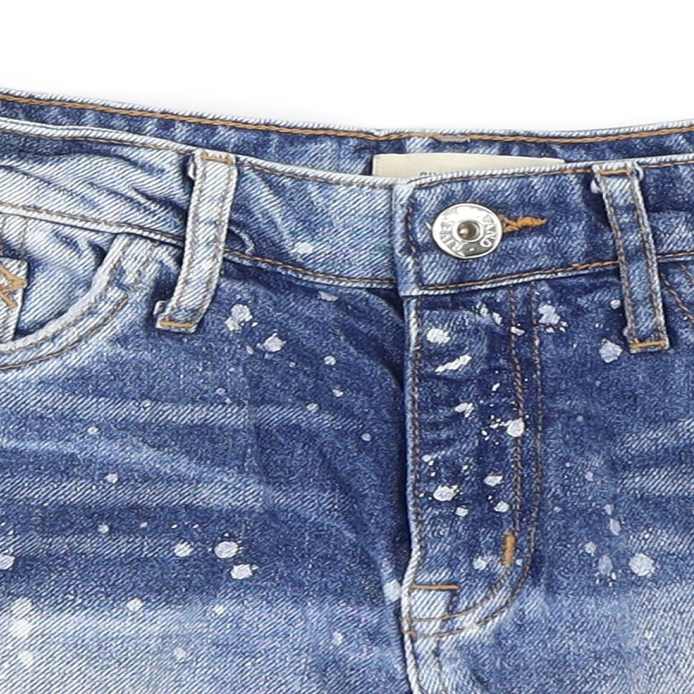 River Island Womens Blue  Denim Hot Pants Shorts Size 10