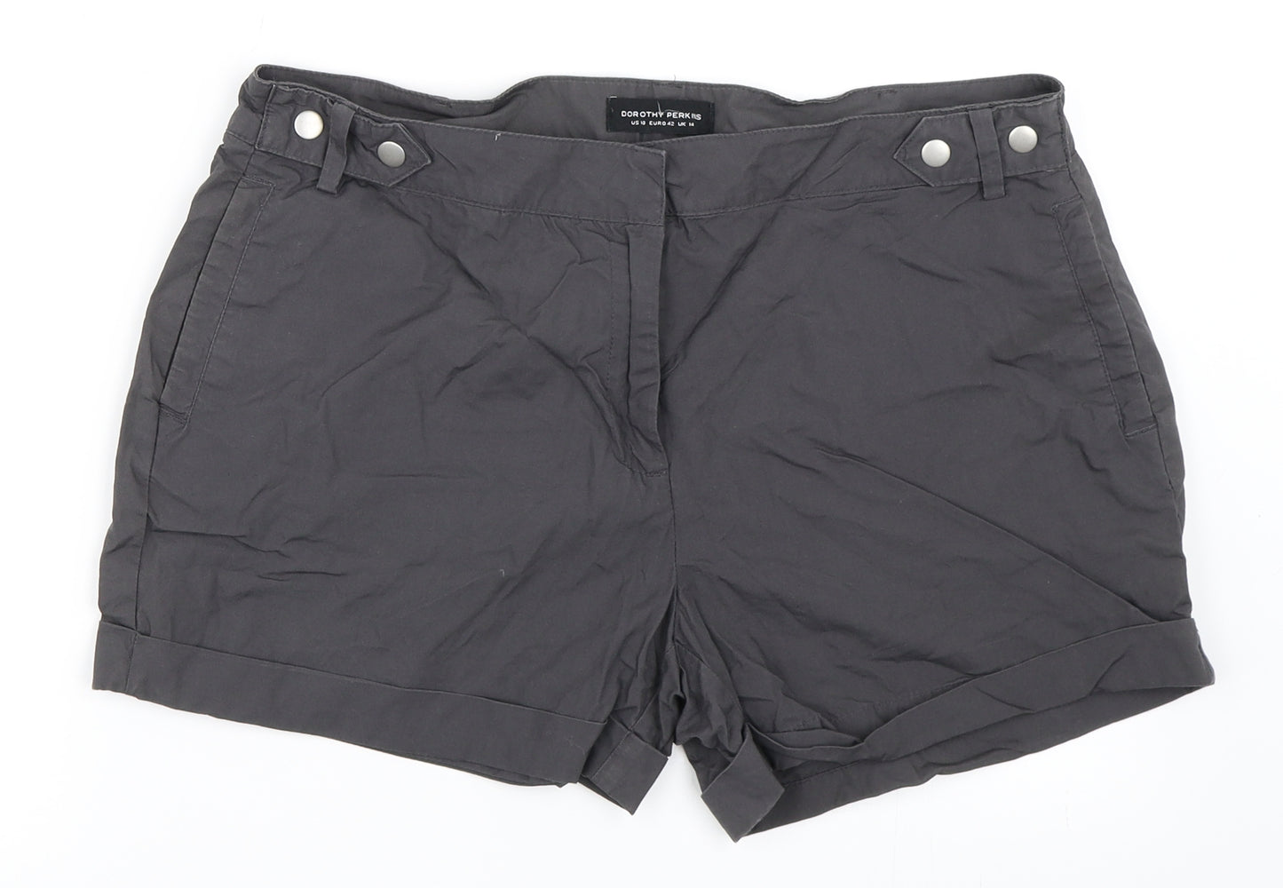 Dorothy Perkins Womens Grey   Chino Shorts Size 14