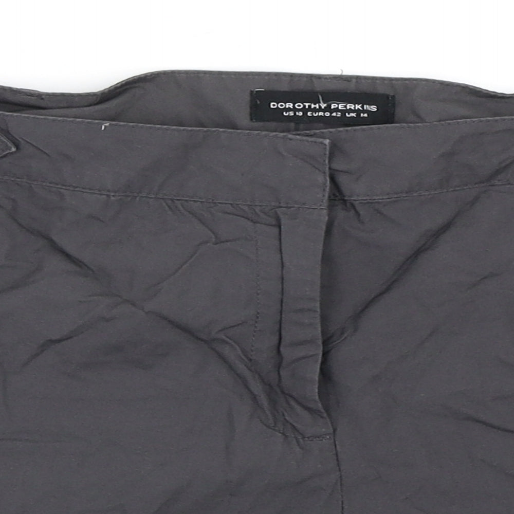 Dorothy Perkins Womens Grey   Chino Shorts Size 14