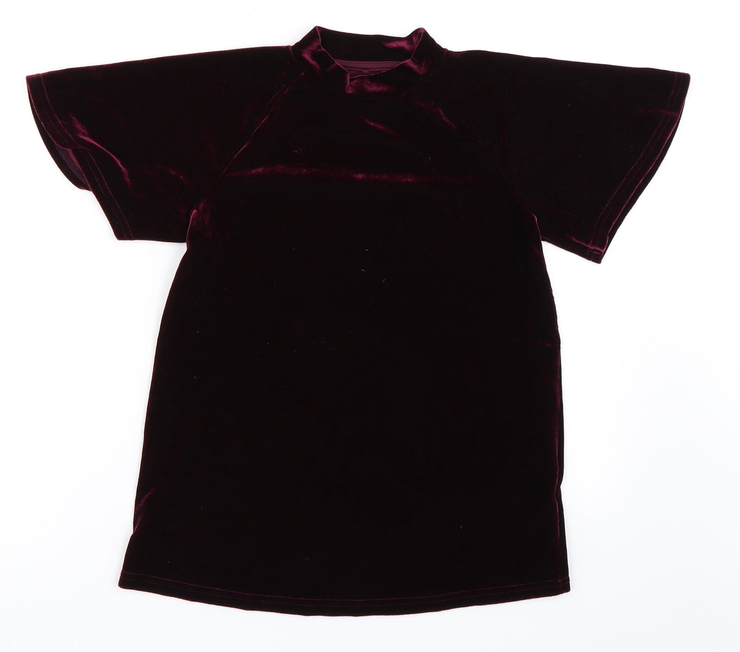 NEXT Girls Purple  Velour Basic Blouse Size 11 Years