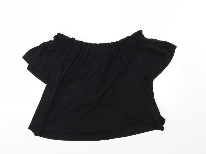 New Look Womens Black  Jersey Basic T-Shirt Size 10