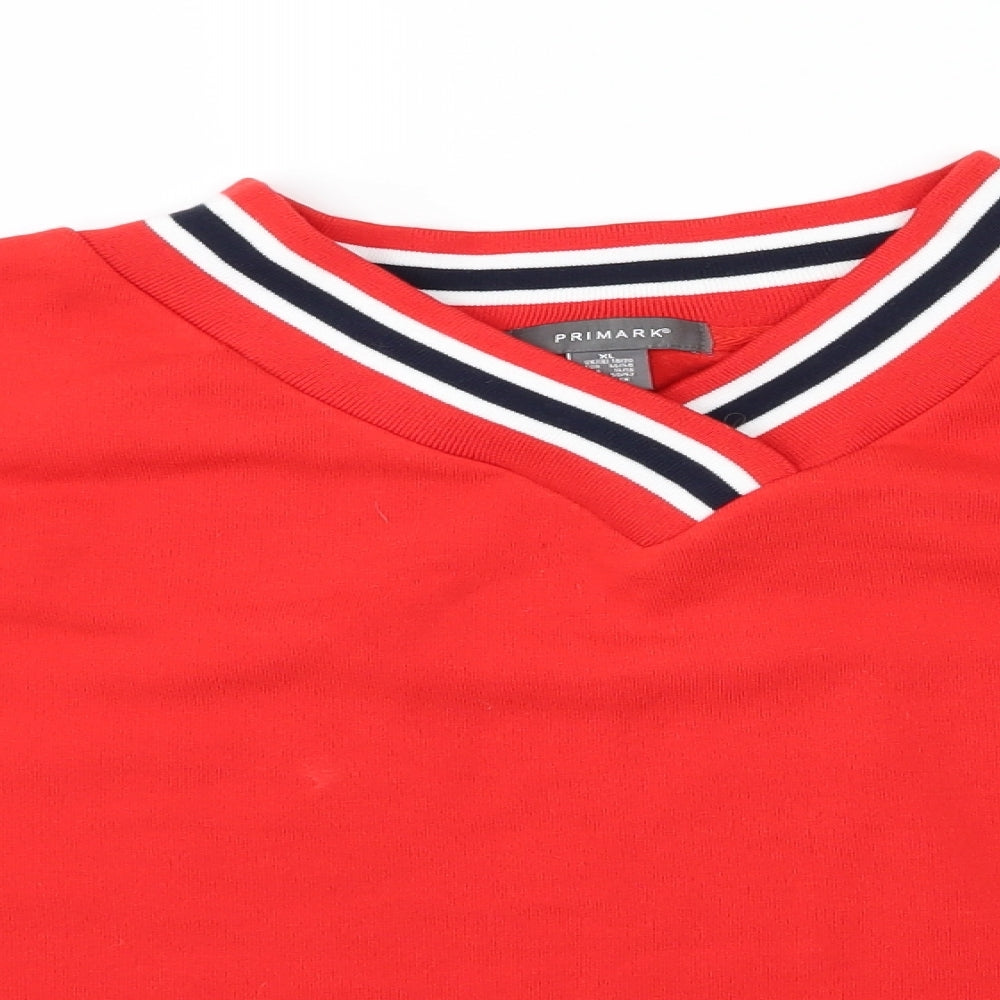Primark Womens Red  Jersey Pullover Sweatshirt Size XL