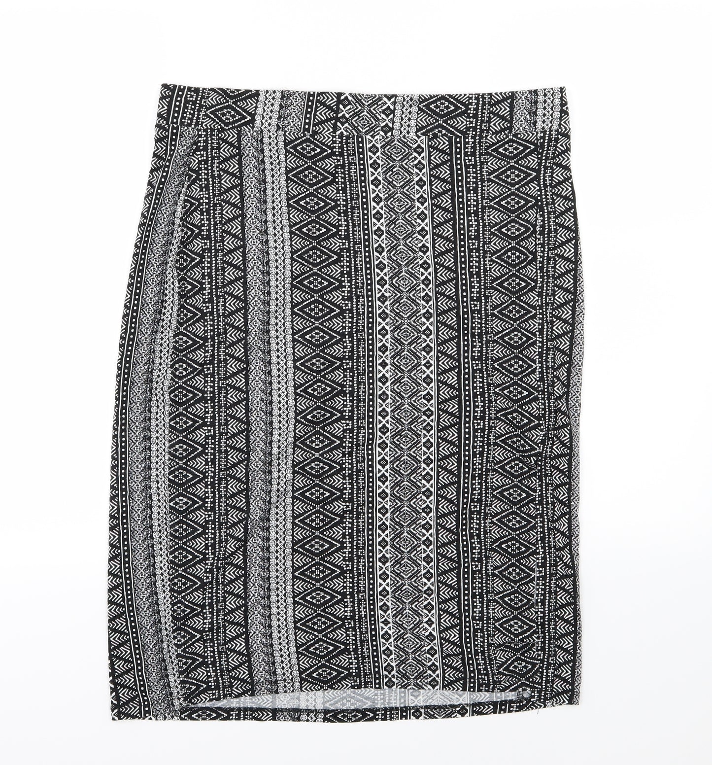George Womens Black Geometric  Straight & Pencil Skirt Size 16