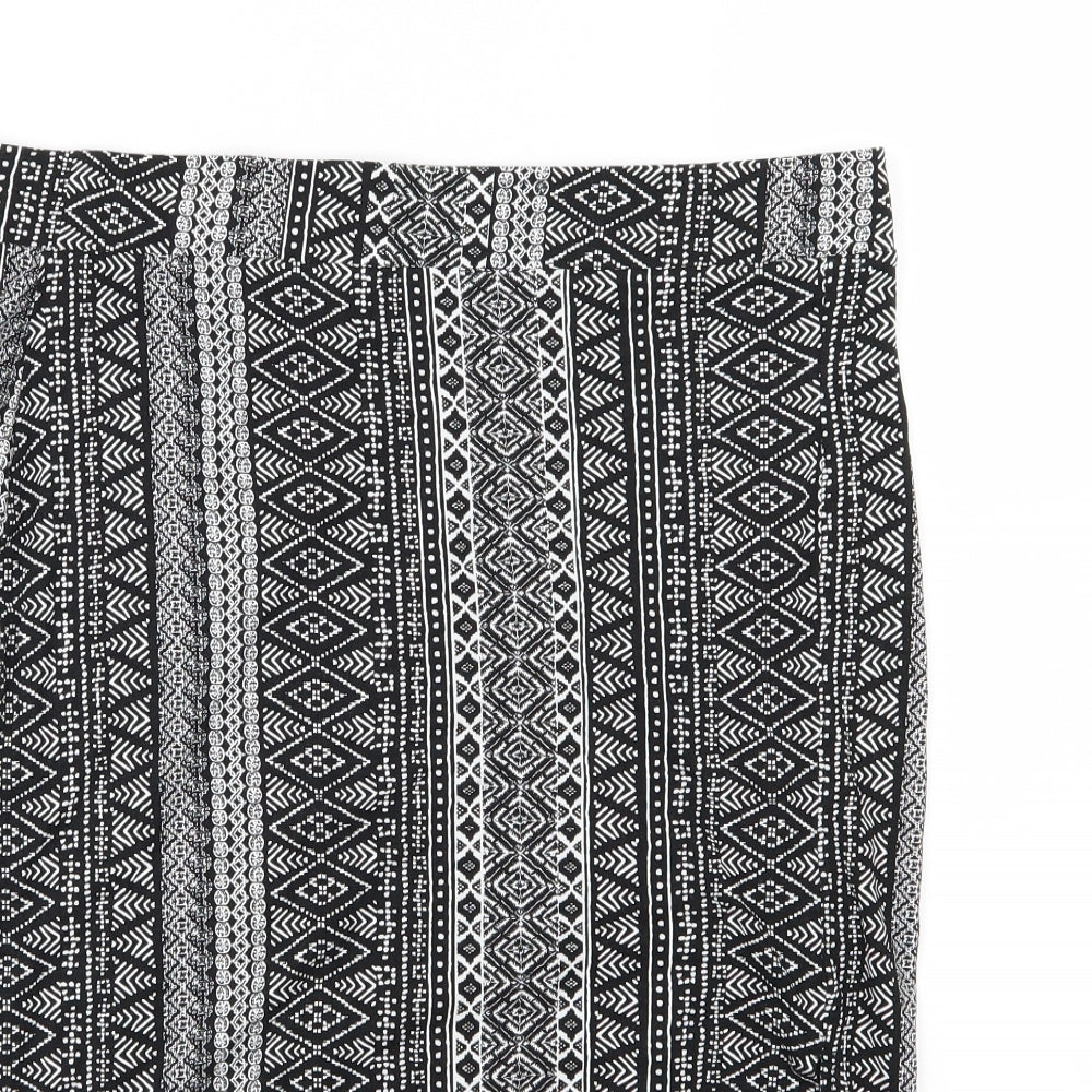 George Womens Black Geometric  Straight & Pencil Skirt Size 16