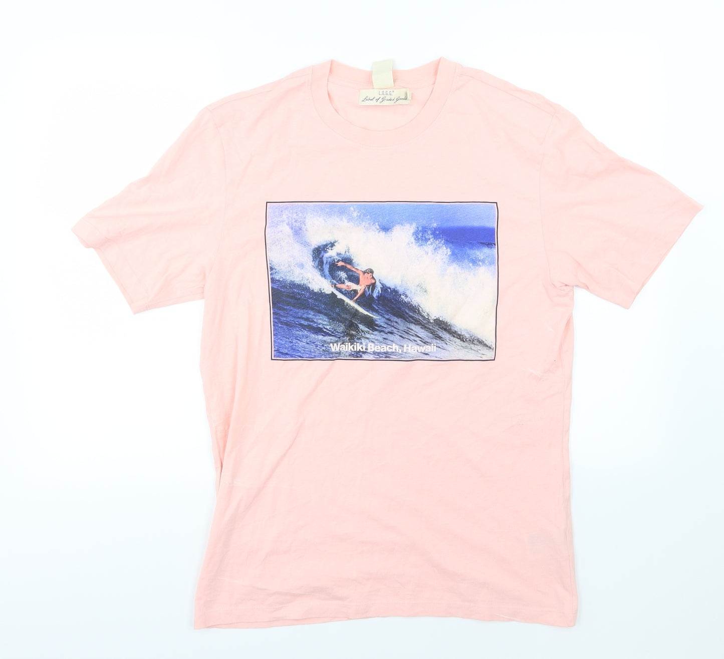 H&M Womens Pink  Jersey Basic T-Shirt Size M  - Beach