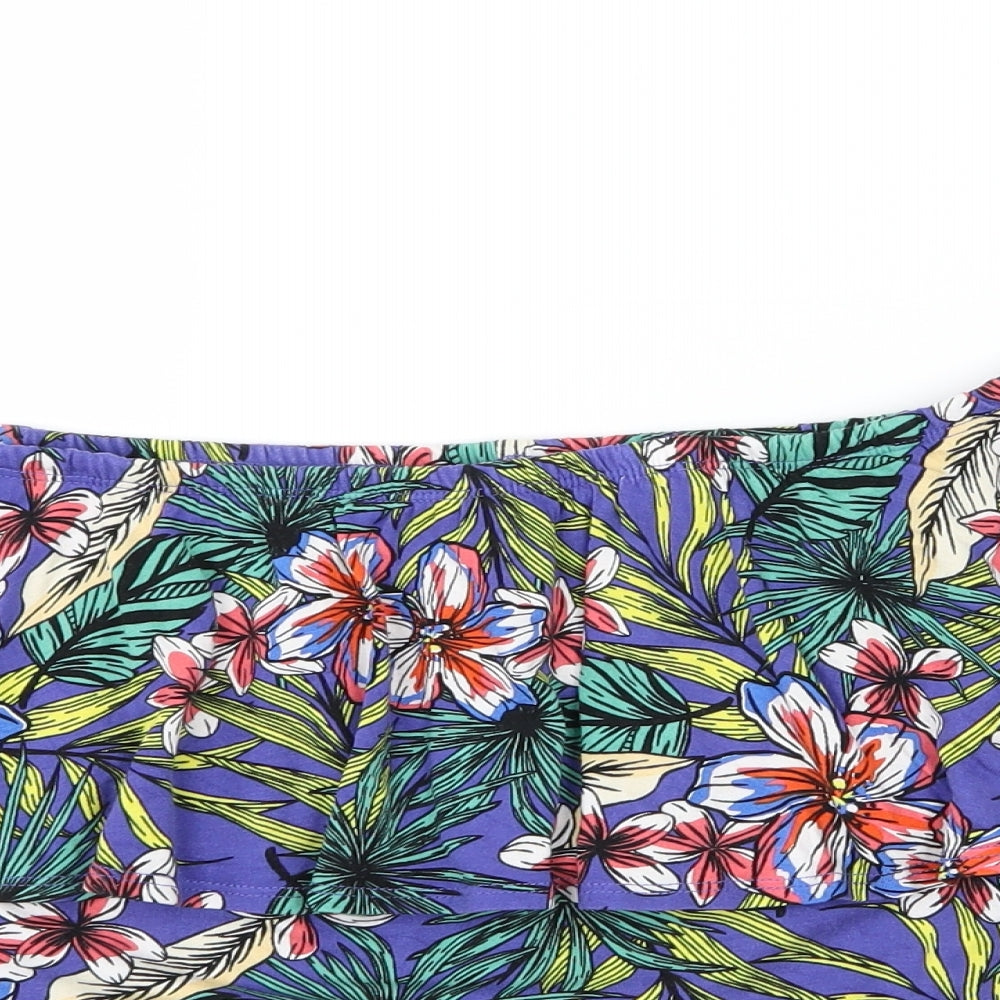 Atmosphere Womens Multicoloured Floral Jersey Basic T-Shirt Size 14