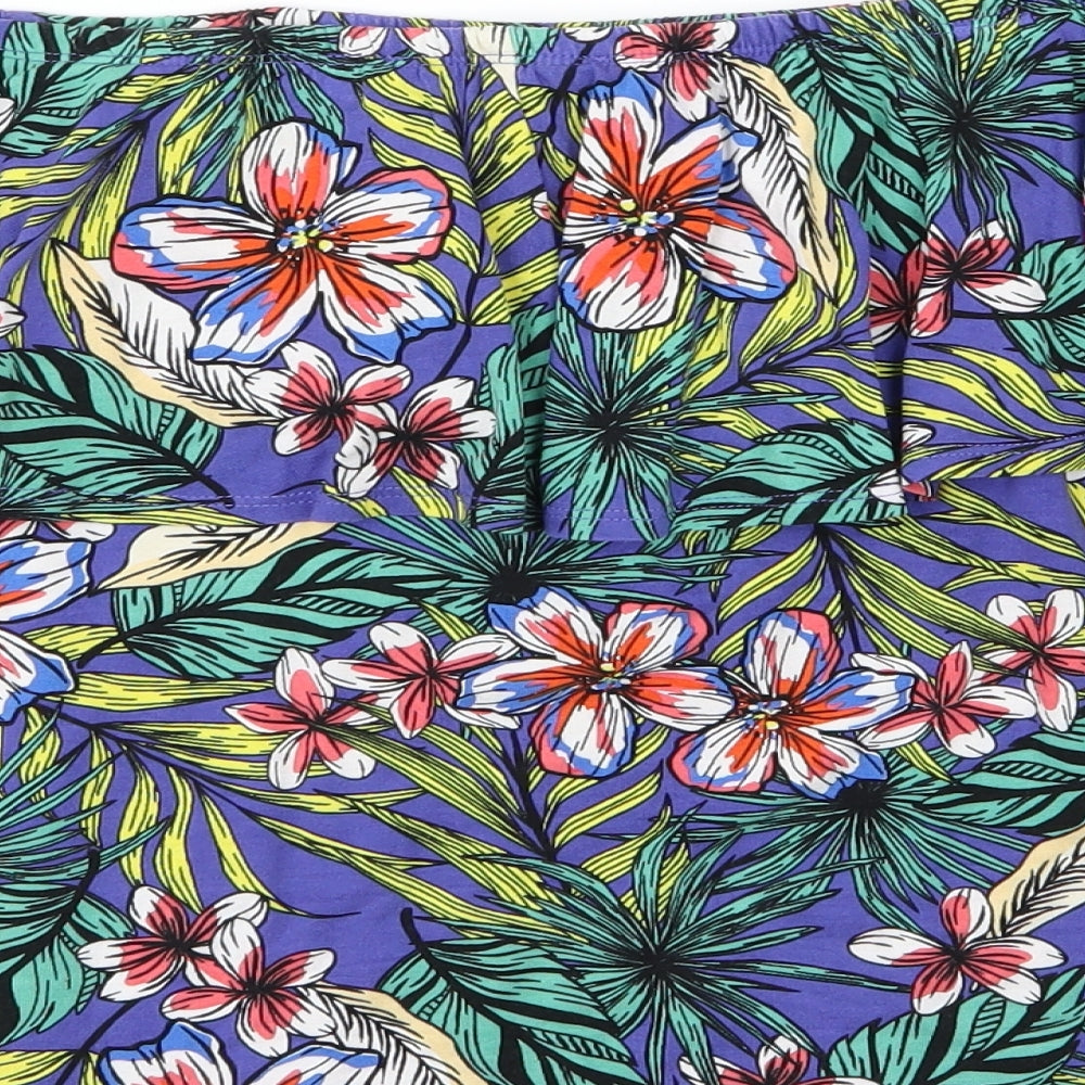 Atmosphere Womens Multicoloured Floral Jersey Basic T-Shirt Size 14