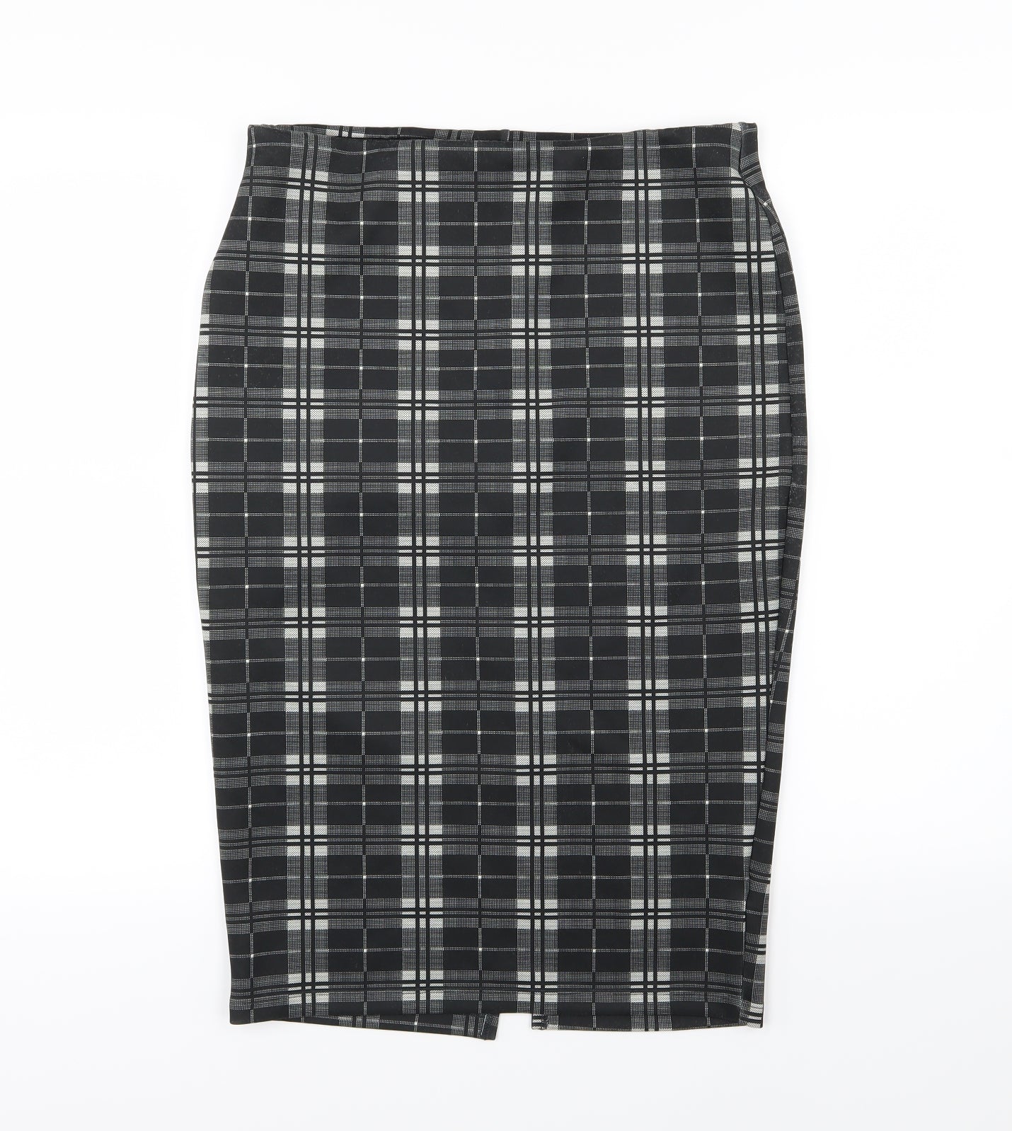 Marks and Spencer Womens Grey Striped Jersey Straight & Pencil Skirt Size 12