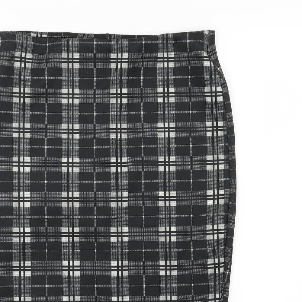Marks and Spencer Womens Grey Striped Jersey Straight & Pencil Skirt Size 12