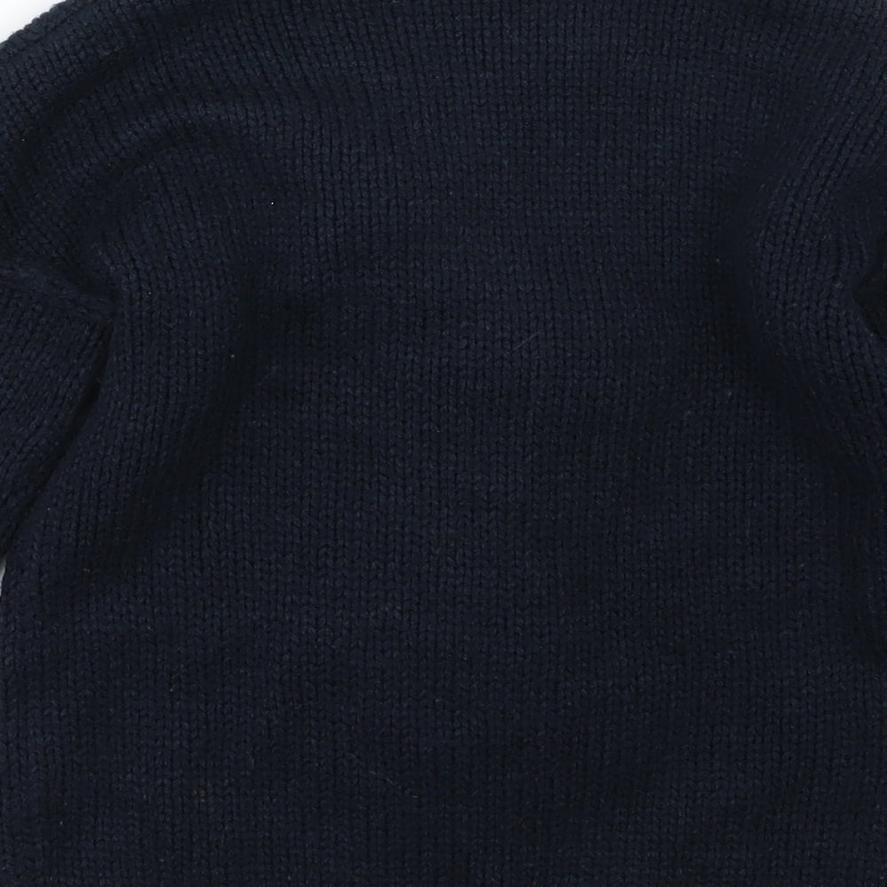 Matalan Girls Blue  Knit Pullover Jumper Size 5 Years  - Snowman