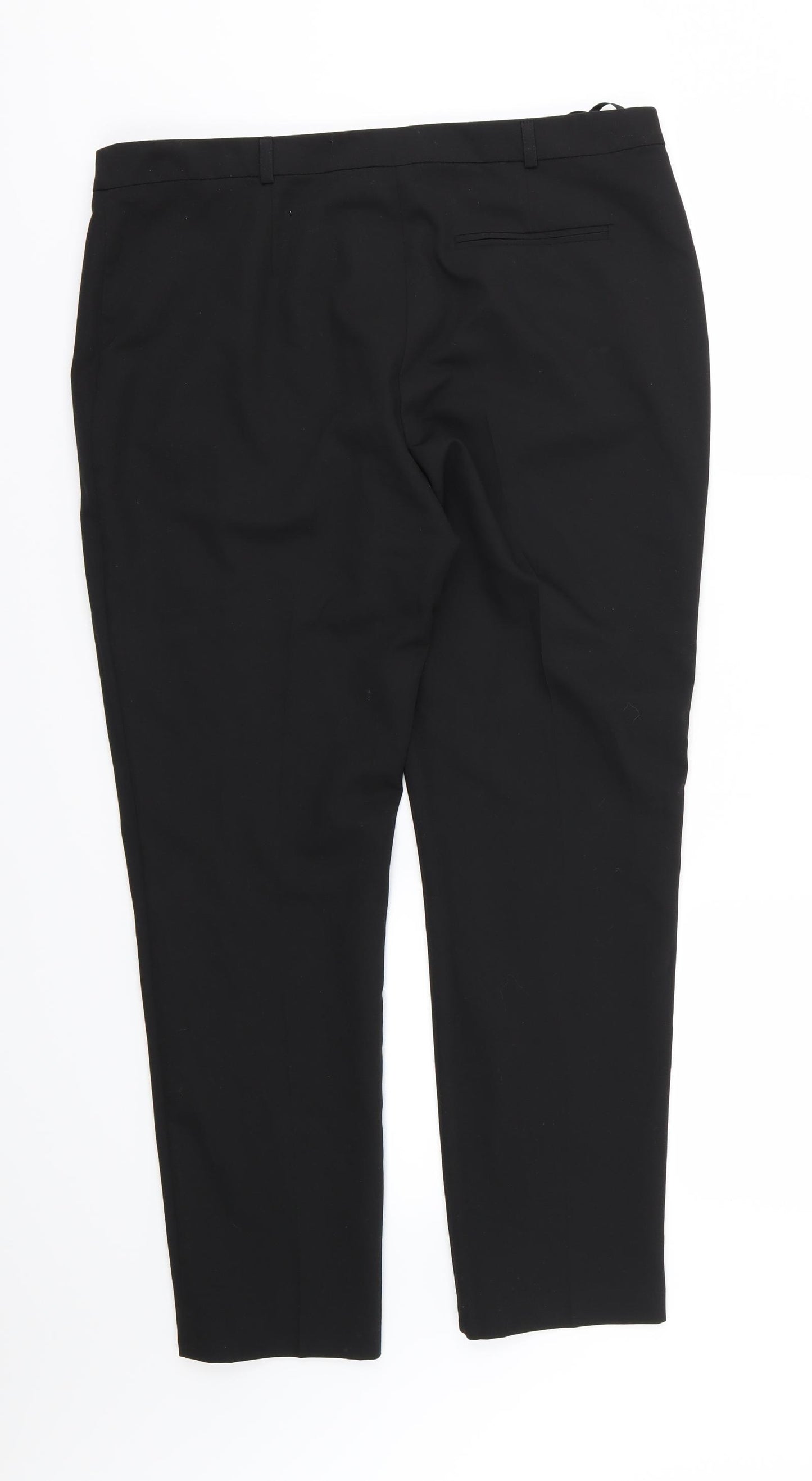 George Womens Black  Rayon Trousers  Size 14 L27 in