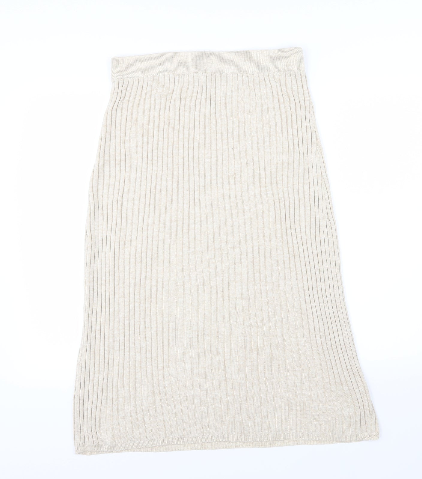 Primark Womens Beige  Knit A-Line Skirt Size L