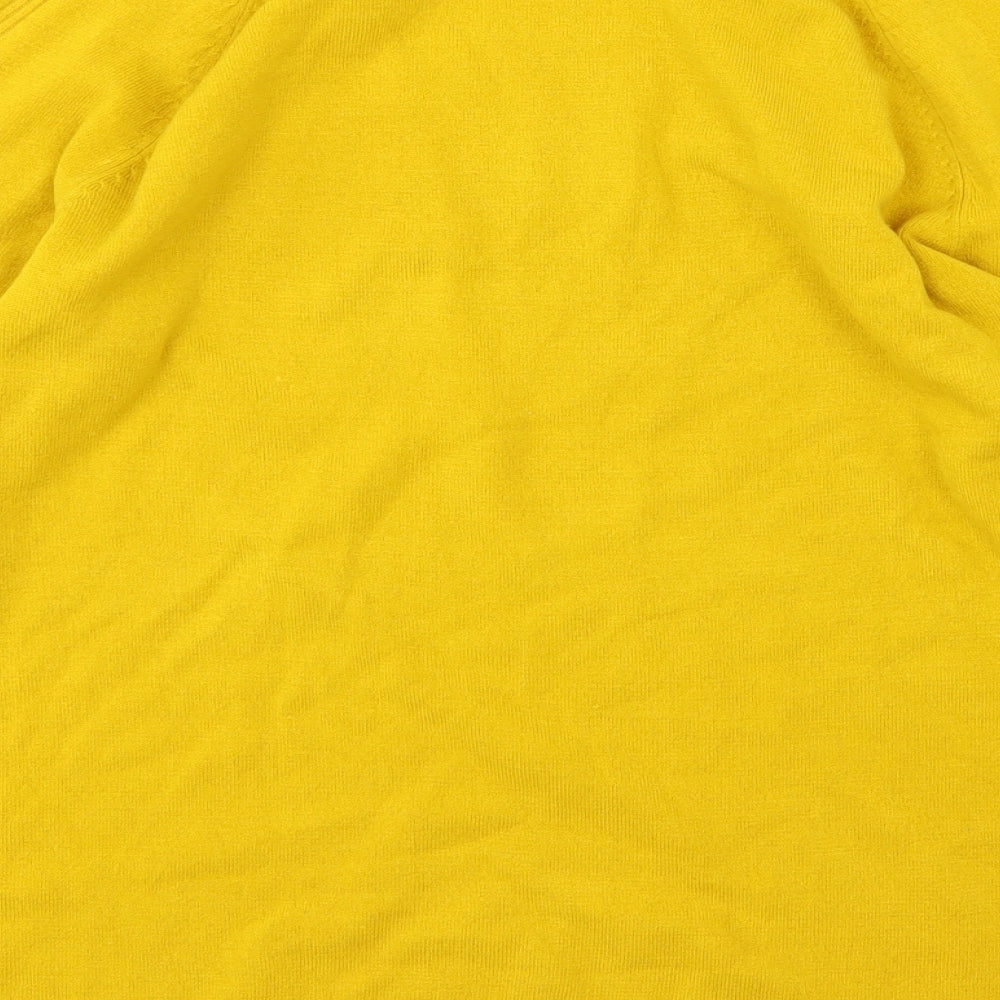 TU Womens Yellow  Knit Pullover Jumper Size 14