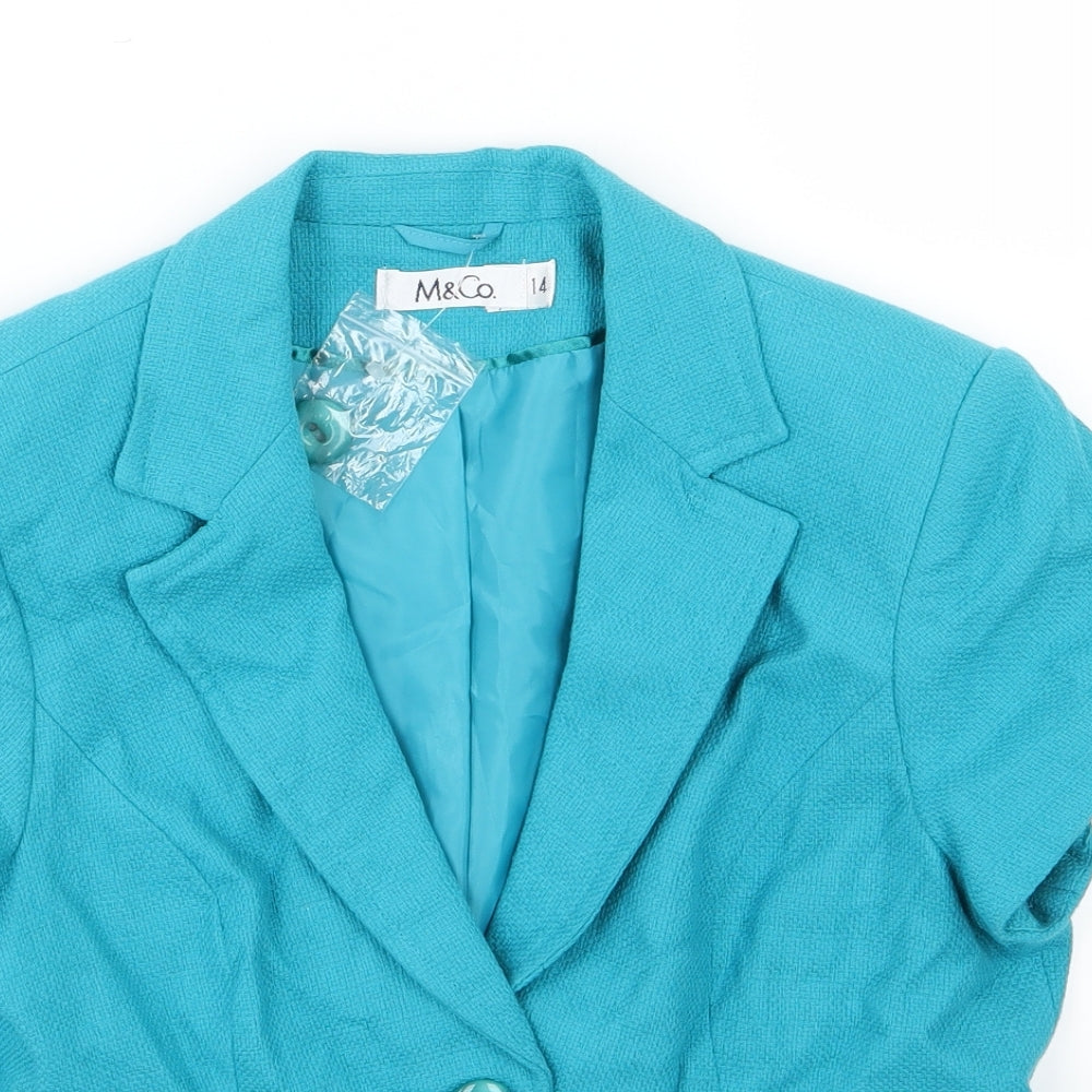 M&Co Womens Blue   Jacket  Size 14